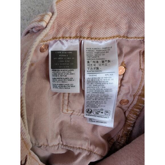 Levis 501 90's Premium Jeans Womens 25x32 Pink Button Fly 5 Pocket READ - Picture 16 of 16